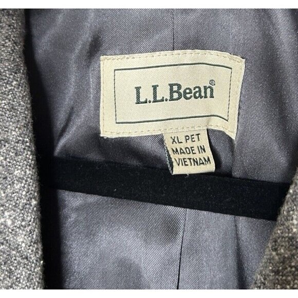 L.L. Bean Womens Wool Silk Blend Blazer Jacket Gray Size XL Petite - Picture 4 of 13